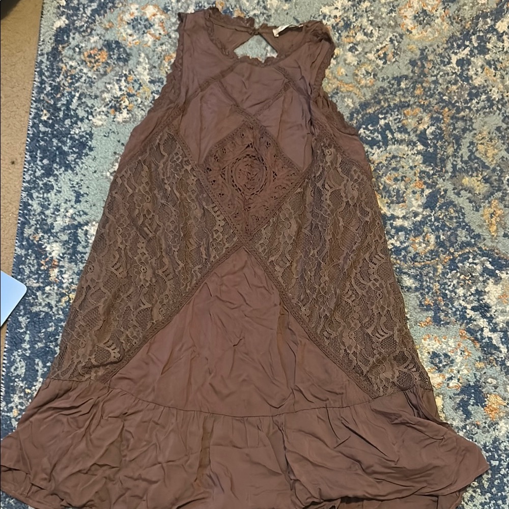 Altar’d State Elegant Brown Lace Dress